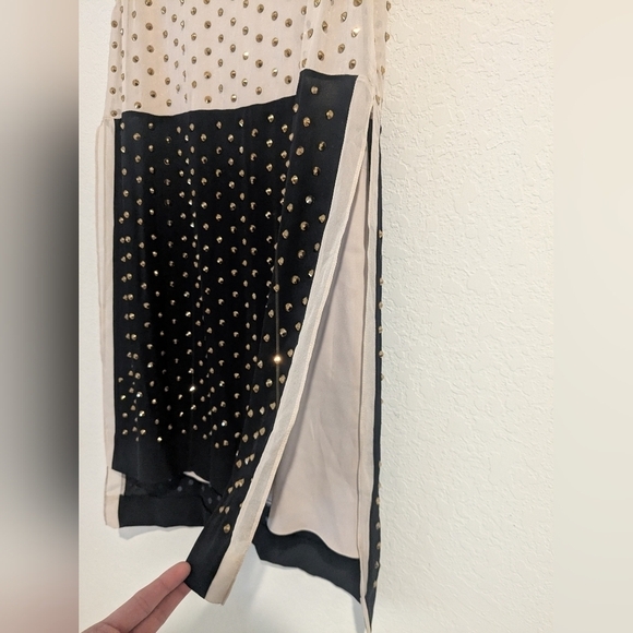 Diane Von Furstenberg Studded Rhinestone Silk Sleeveless Abrielle Mini Dress - Picture 8 of 14